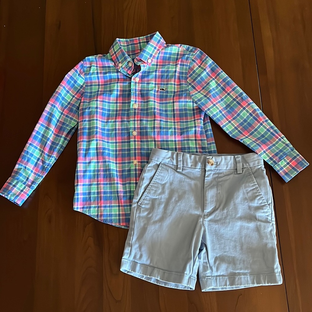 Vineyard Vines set - Performance button down & shorts